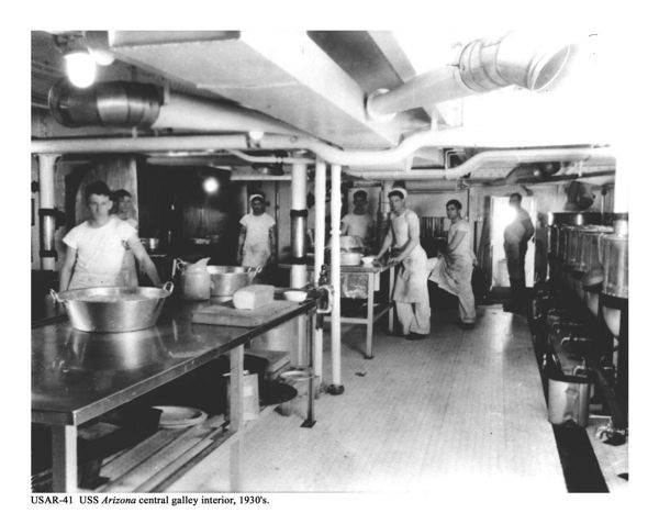 USS Arizona Central Galley interior